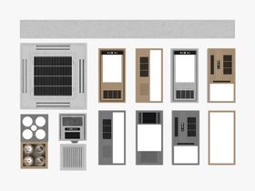 浴霸灯出风口3d模型