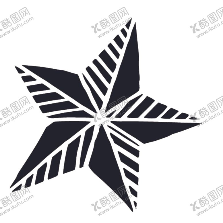 编号：11729909211126365947【酷图网】源文件下载-黑色创意五角星图案