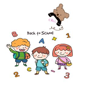 卡通学生元素