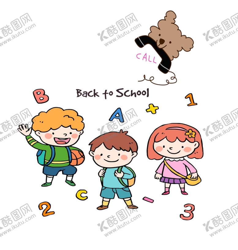 编号：60829010060355447428【酷图网】源文件下载-卡通学生元素
