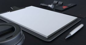 VI样机办公用品海报信封商业