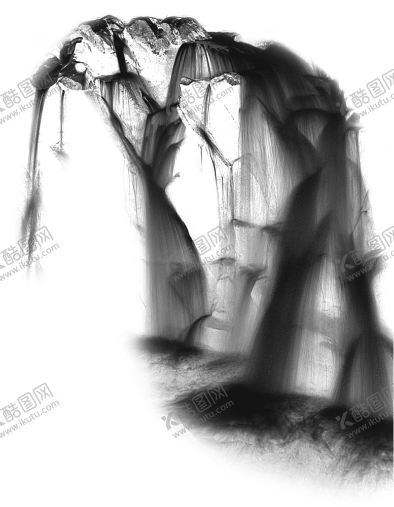 编号：72402310242220494779【酷图网】源文件下载-水墨瀑布流水