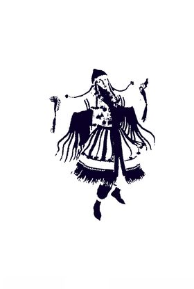 女装人物印花图案服卡通