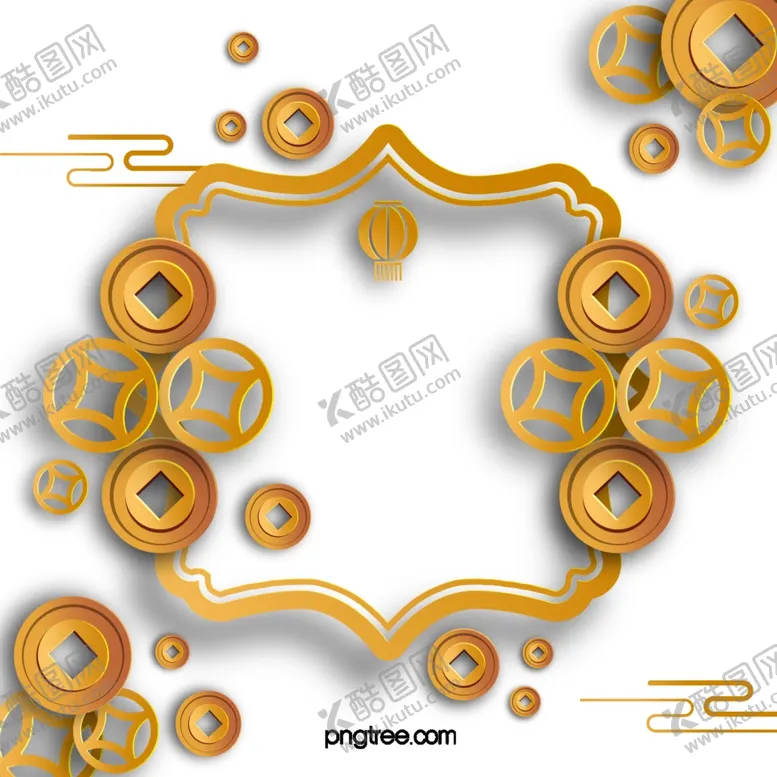 编号：68811504010114538471【酷图网】源文件下载-古典镂空铜钱装饰边框