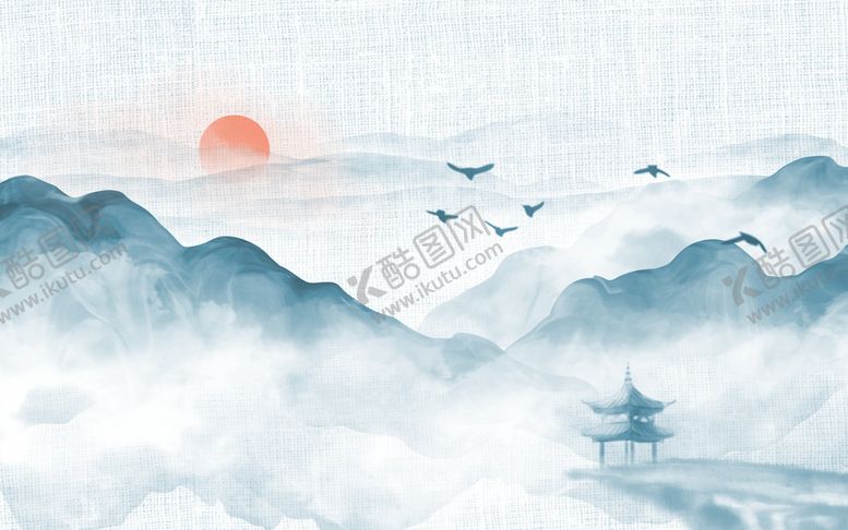 编号：83570409240558167826【酷图网】源文件下载-水墨山水画 