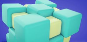 C4D模型动画生长的方块魔方