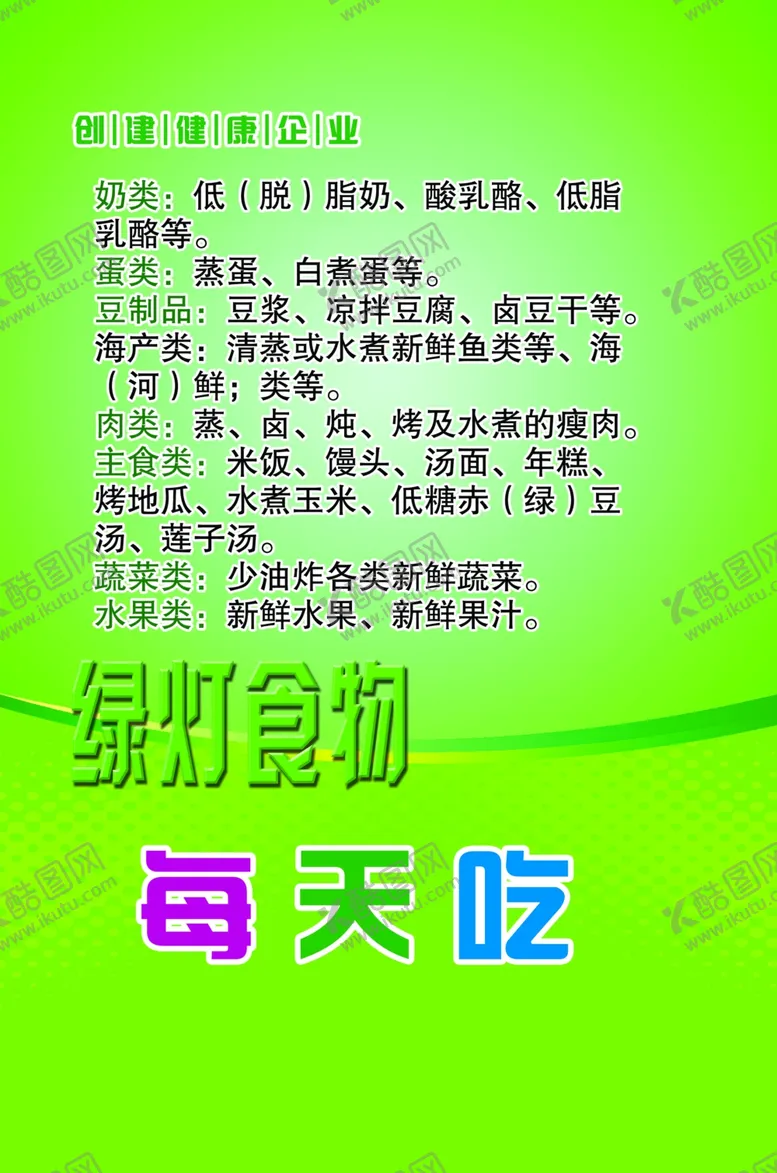 编号：46525106290223197813【酷图网】源文件下载-绿灯食物