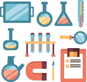 化学实验主题插画素材