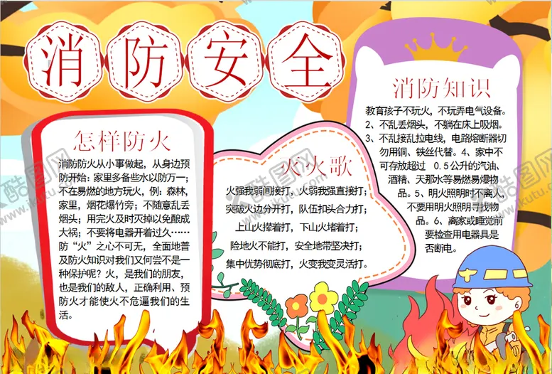 编号：90924606262038083121【酷图网】源文件下载-消防安全小报