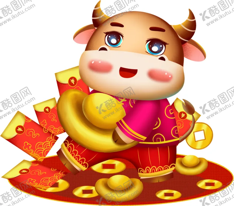 编号：58312904220902277608【酷图网】源文件下载-卡通牛年