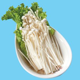 手绘食物火锅香菇肥牛白菜金针菇