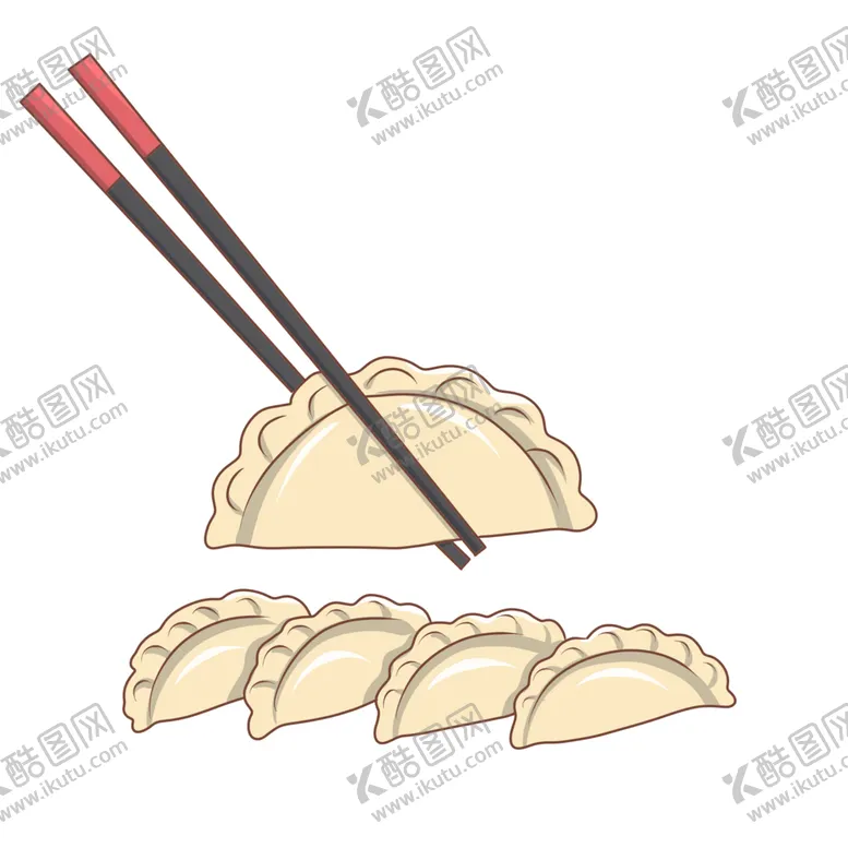 编号：77729504091450039352【酷图网】源文件下载-手绘饺子素材