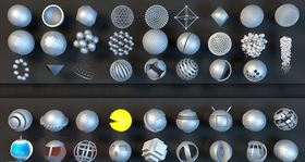 C4D模型不锈钢工件零件
