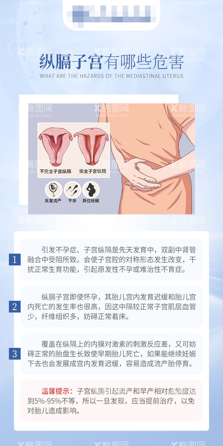 编号：30210811201341195810【酷图网】源文件下载-纵膈子宫危害科普海报