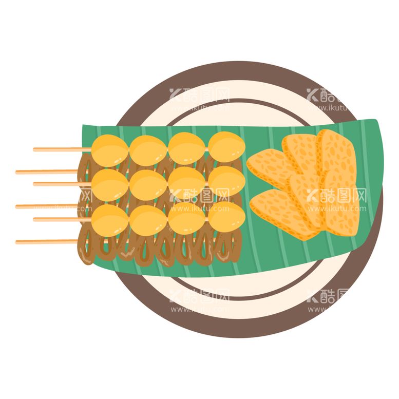 编号：18843612161112052109【酷图网】源文件下载-卡通烤串烧烤插画