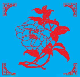 山茶花剪纸