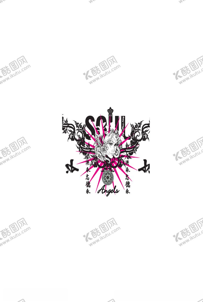 编号：60606905081144107503【酷图网】源文件下载-女装人物印花