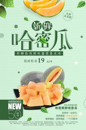 简洁大气哈密瓜海报