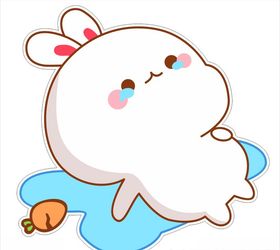 小兔子蛋糕贴