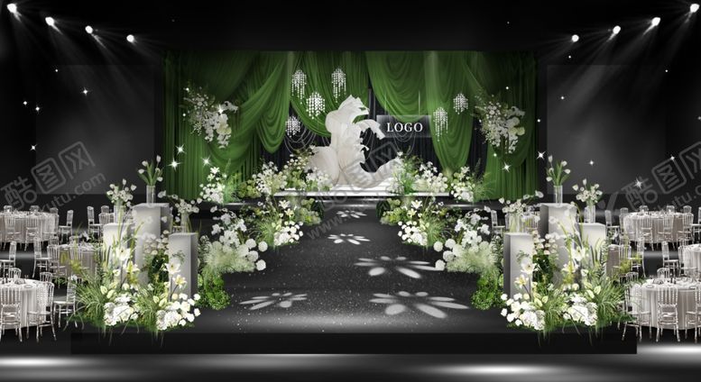 编号：47383711021456215501【酷图网】源文件下载-森系清新婚礼现场布置