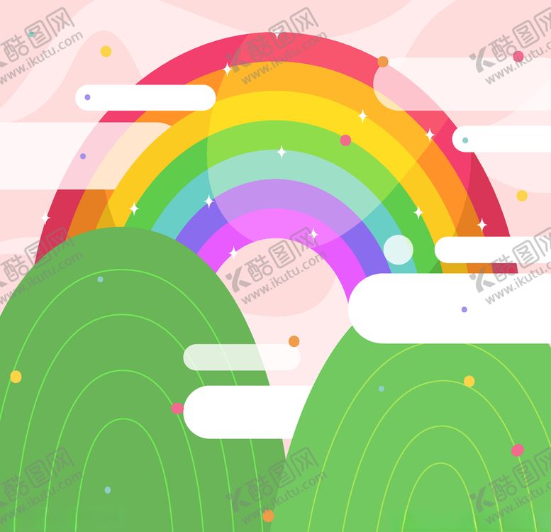 编号：32609610040309171811【酷图网】源文件下载-卡通儿童节精美彩虹桥