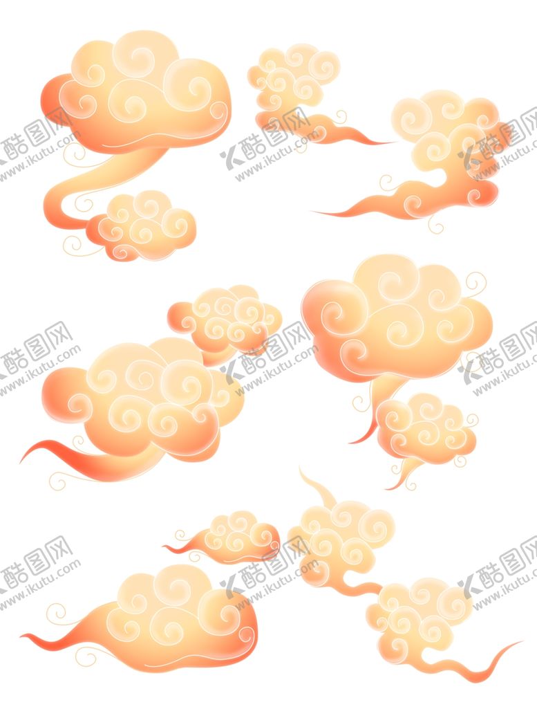 编号：49739404061844527359【酷图网】源文件下载-中国风祥云图案花纹底纹PNG