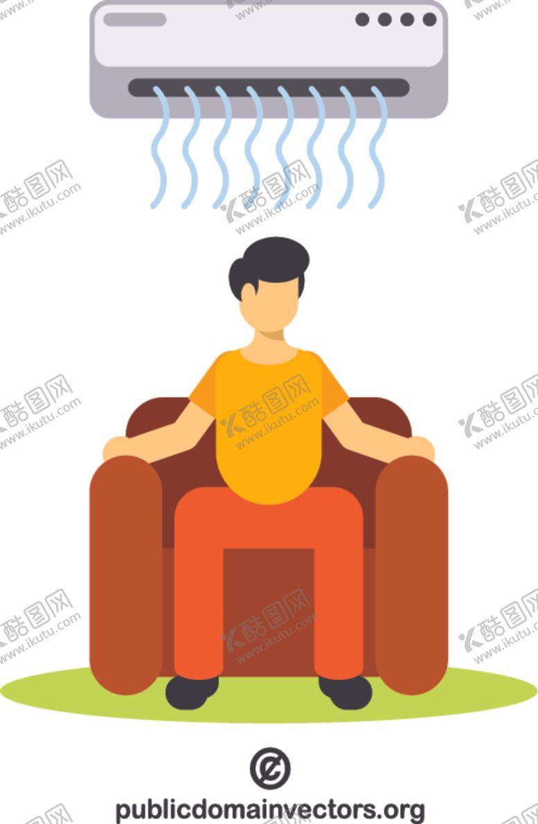 编号：27003309200320223195【酷图网】源文件下载-吹空调的小男孩