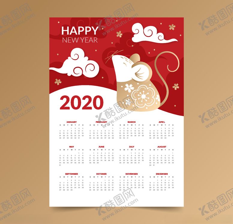编号：78626910121956157151【酷图网】源文件下载-鼠年日历