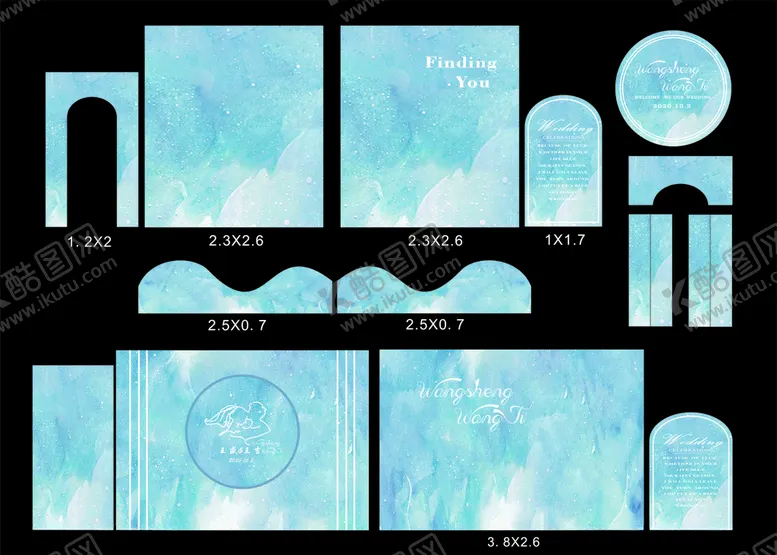 编号：64469109201448094615【酷图网】源文件下载-浅蓝色婚礼蓝色主题婚礼