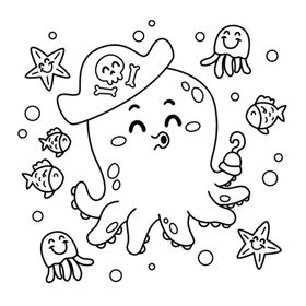 可爱描线图条插黑白插轮廓卡哇伊