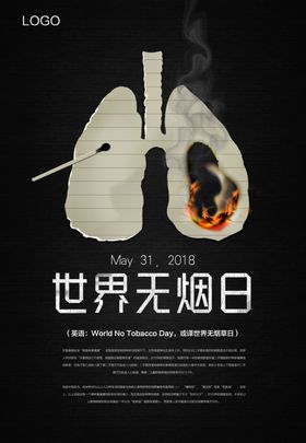 世界无烟日禁海报吸禁止吸背板smoking