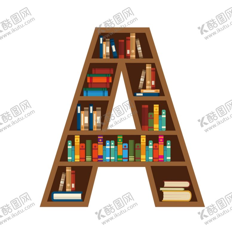 编号：22546709272219239007【酷图网】源文件下载-卡通书架
