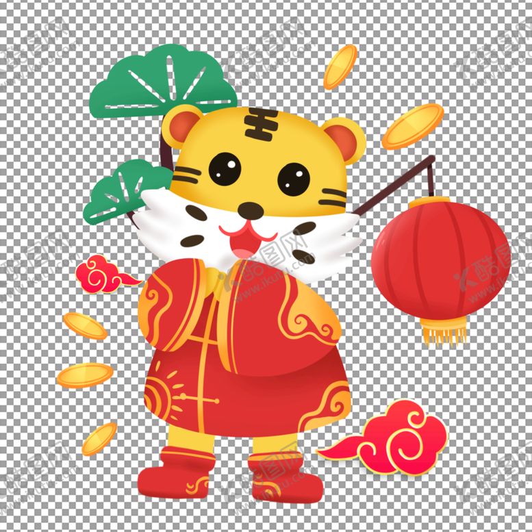 编号：07691309271250375091【酷图网】源文件下载-虎年元素           