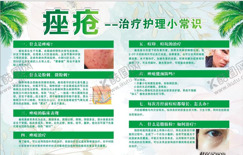 编号：20445607131521136290【酷图网】源文件下载-痤疮展架