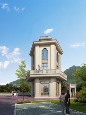 农村灯塔建筑效果图