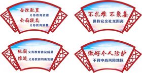 扇形异形牌宣传标语设计