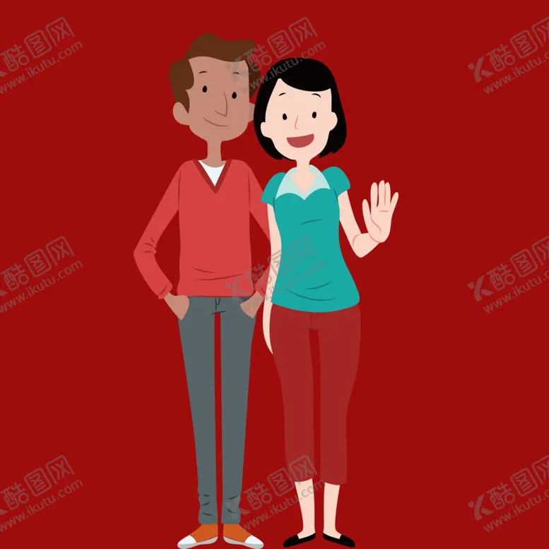 编号：84848402171450062440【酷图网】源文件下载-手绘情侣恋人