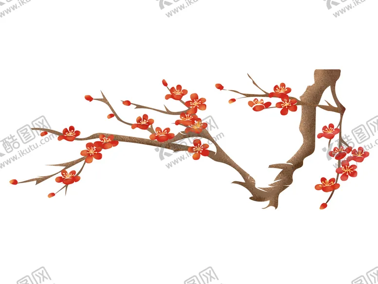 编号：07618910082209550316【酷图网】源文件下载-红梅梅花素材