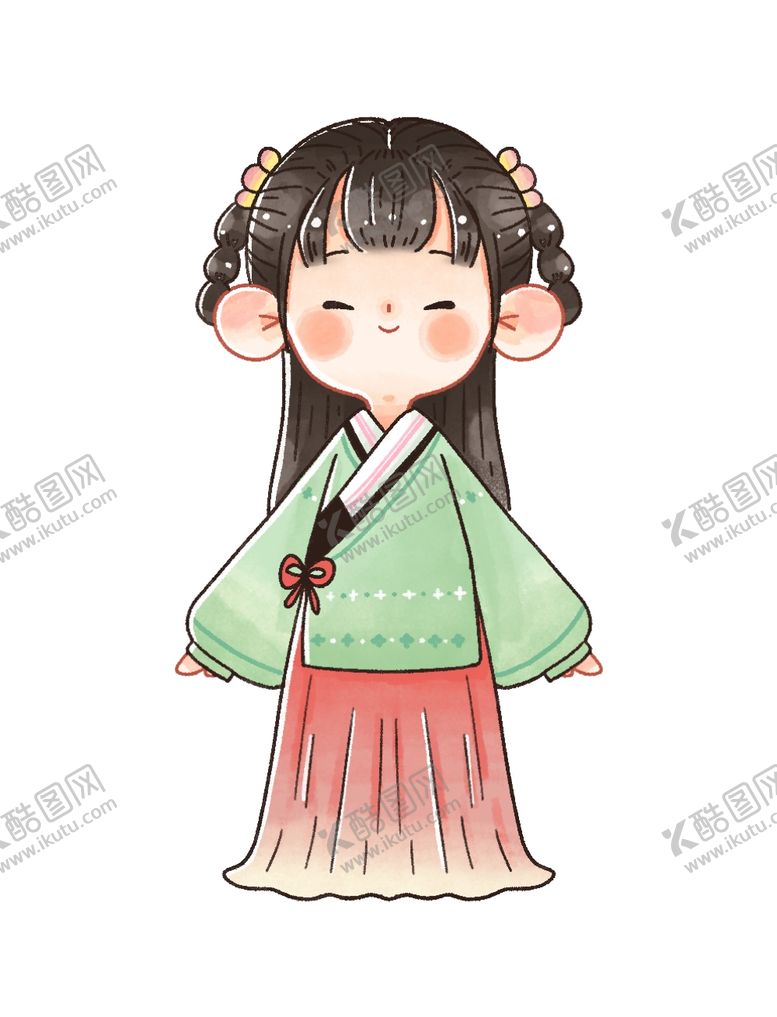 编号：84670709241529412143【酷图网】源文件下载-水彩人物卡通插画