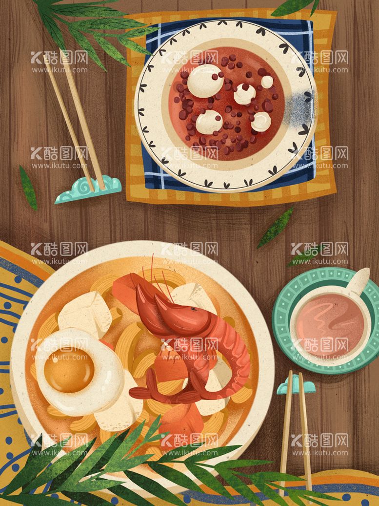 编号：58192310040138300748【酷图网】源文件下载-美食插画