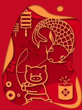 创意卡通插画图案