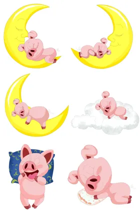 世界睡眠日卡通手绘小动物可爱风