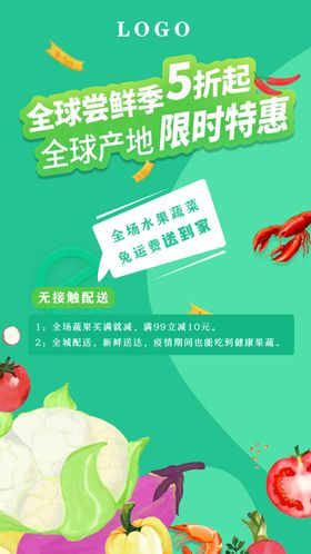 新鲜果蔬宣传海报