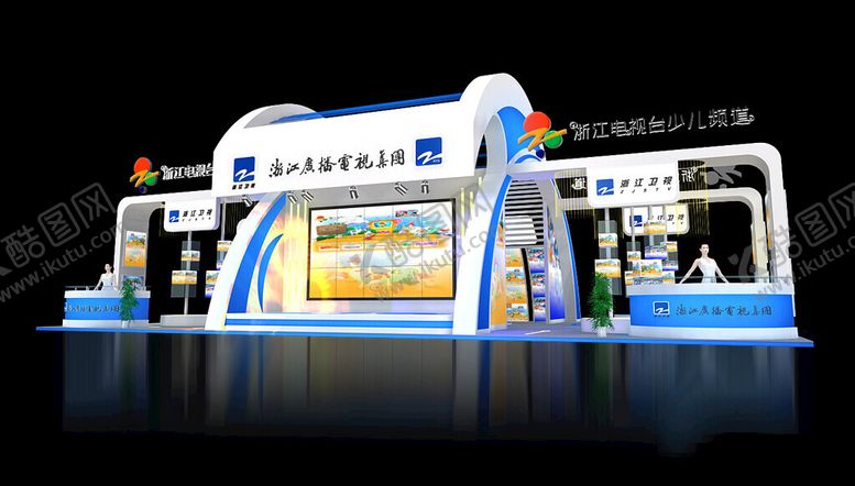 编号：61627102180759124693【酷图网】源文件下载-展览3D模型四面开口MAX