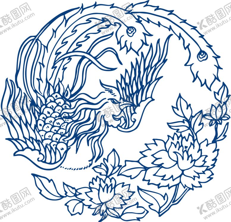 编号：72172109252144159353【酷图网】源文件下载-青花瓷图案