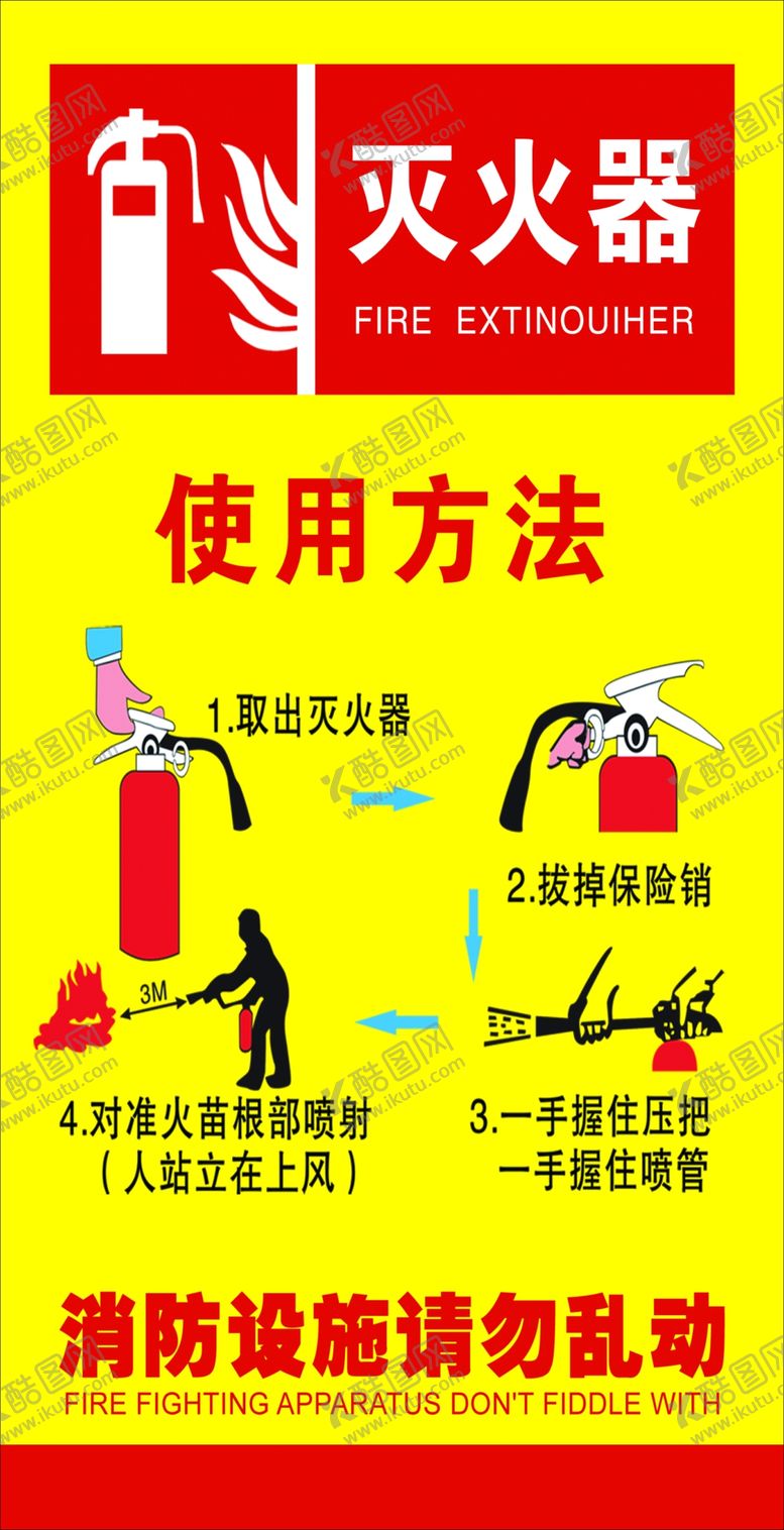 编号：13906409210601063479【酷图网】源文件下载-灭火器使用方法