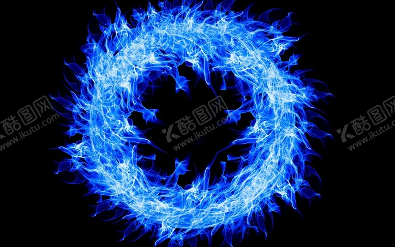 编号：05184209201321149825【酷图网】源文件下载-蓝色圆形发光火焰抽象科技背景