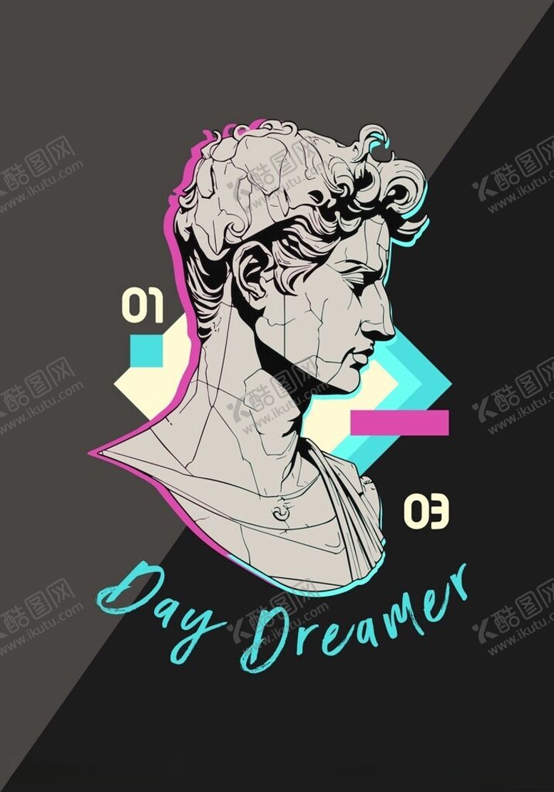 编号：11748101261757412841【酷图网】源文件下载-石膏头像装饰画