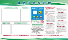 食品信息公示栏