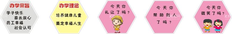 编号：77236911012107019274【酷图网】源文件下载-幼儿园文化墙 办学理念